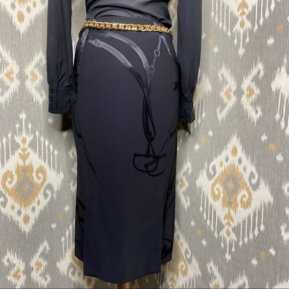 Ralph Lauren Cindy Bridle-Jacquard Pencil Skirt - Picture 15 of 16